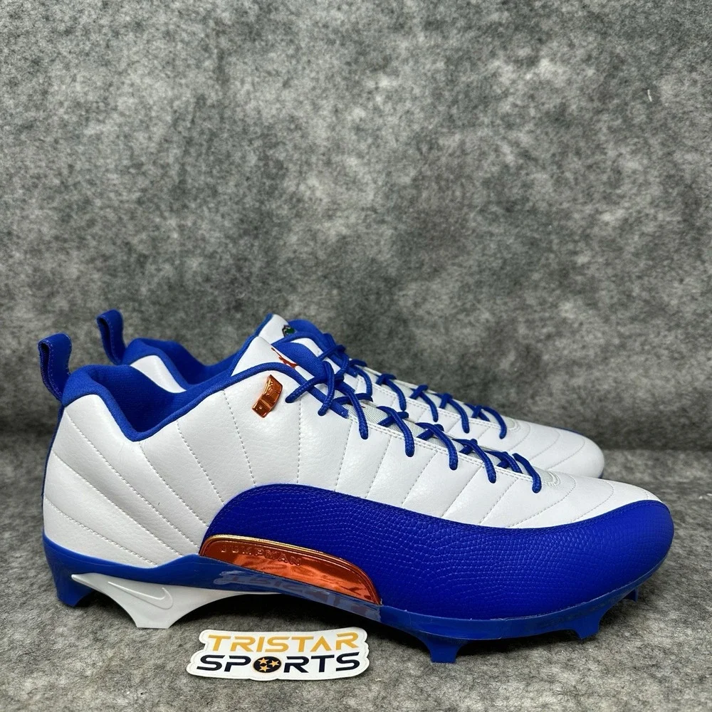 Florida Gators Football Cleats Mens Sz 18 Jordan 12 Alpha 3 PE Low FJ6218-147